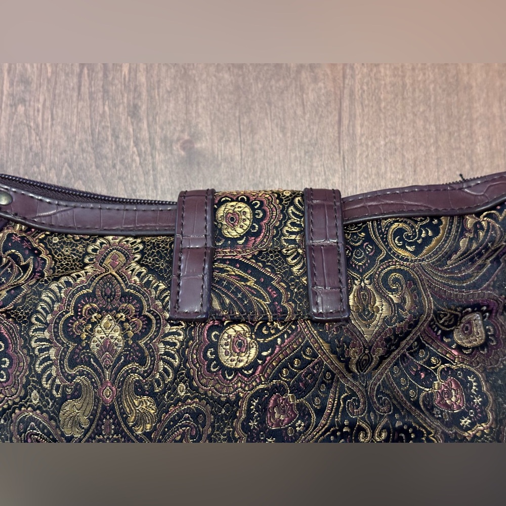 Coldwater Creek Regal Boho Paisley Tapestry Bag - Picture 4 of 16